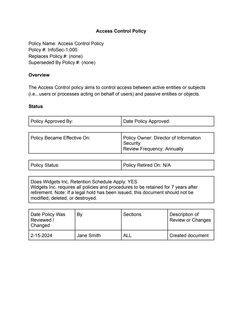 Graphic of CMMC 2.0 Access Control Policy